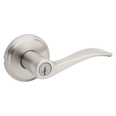 Satin Nickel Sedona Lever - Keyed - featuring SmartKey | Kwikset