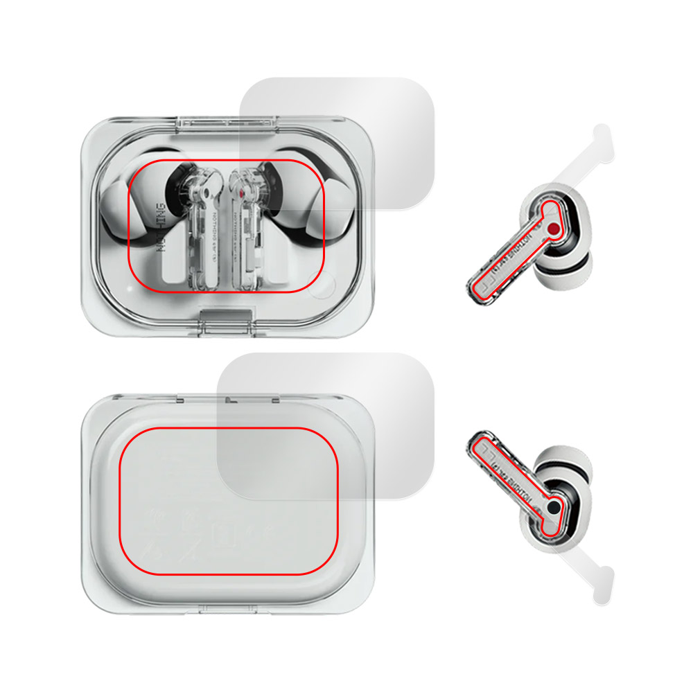 Nothing Ear (a) 用 保護フィルム | 表面・背面セット, 高硬度9H低反射