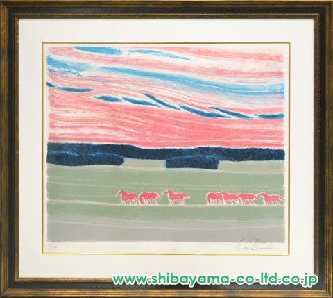 アンドレ・ブラジリエ「バラ色の空」リトグラフ :: 絵画買取・販売