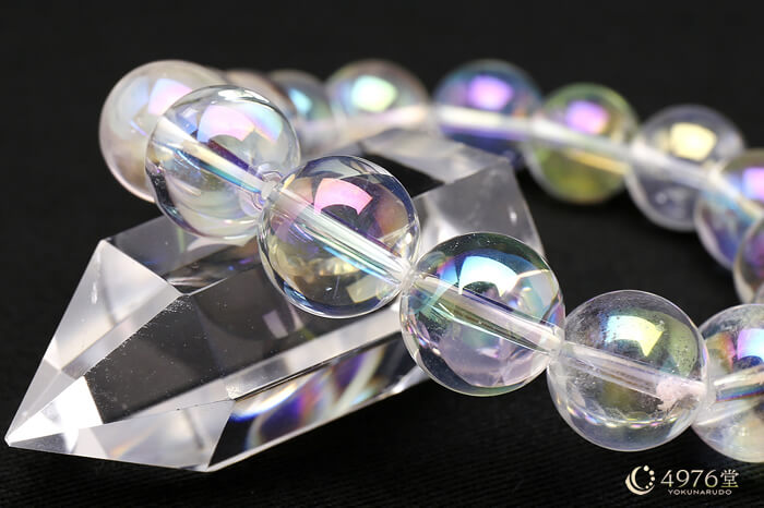 オーロラ水晶 ブレスレット 12mm ｜ 天然石通販の4976堂