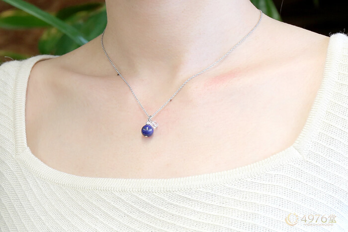 ラピスラズリ・水晶カット ネックレス ｜ 天然石通販の4976堂