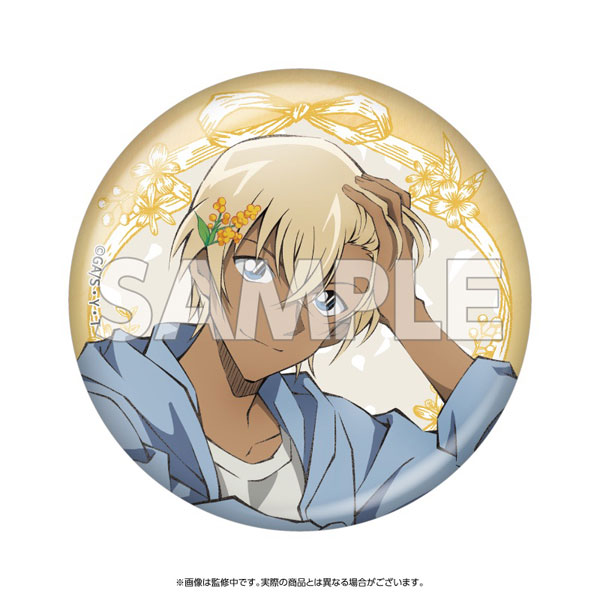 名探偵コナン ちょいデカホロ缶バッジ 花冠-flow in the wind-(安室