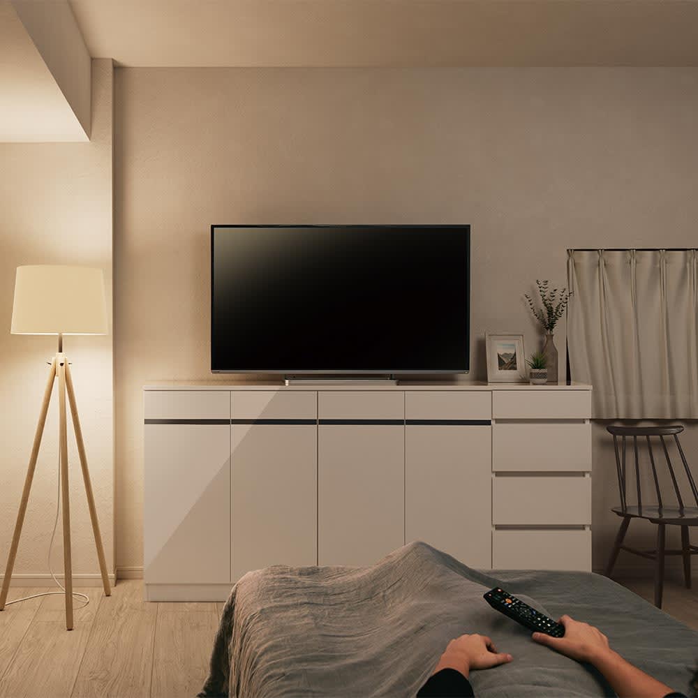 ハイタイプテレビ台 幅80高さ100cm 【寝ながらハイテレビ台シリーズ