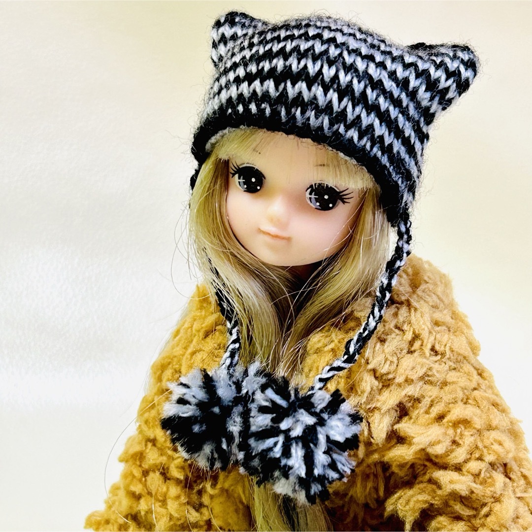 リカちゃんサイズ ニット帽子E 猫耳帽子の通販 by yurimo's shop｜ラクマ