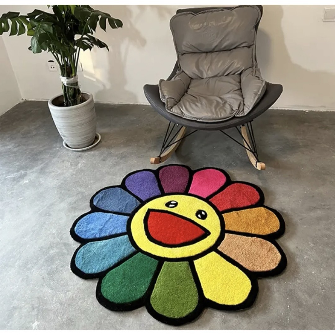 新品】村上隆 カイカイキキ フロアマット インテリアマット ラグ