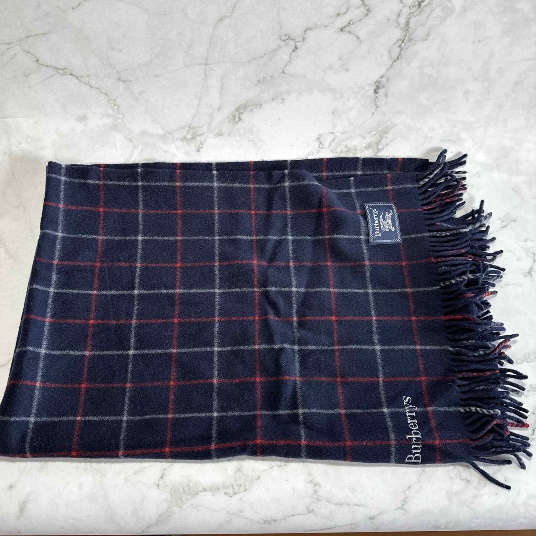 BURBERRY - 美品 バーバリー ひざ掛け ブランケット チェック ウール