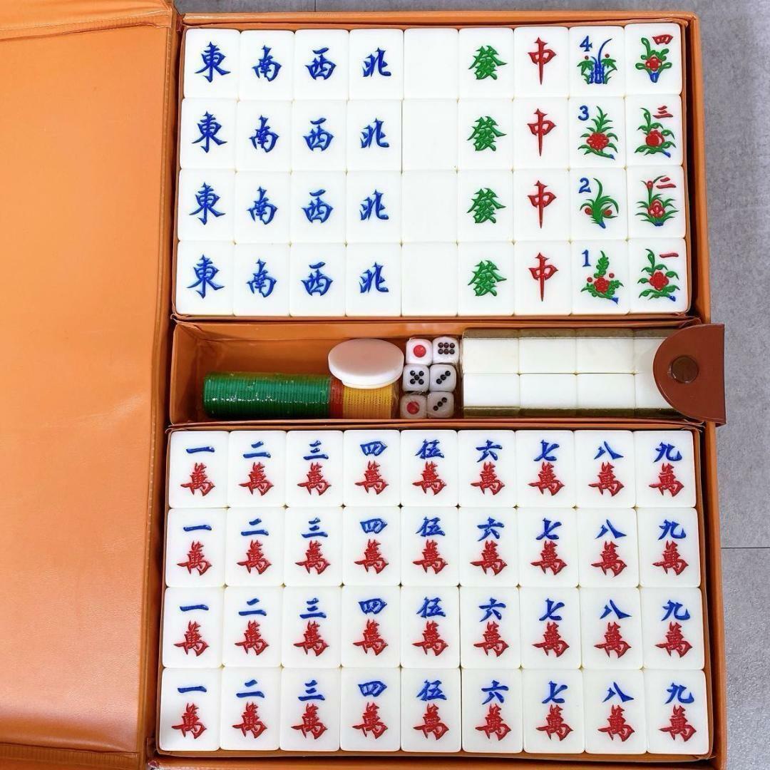 W213 ジャンボ麻雀牌 透明 完品 中国 台湾 香港 ビッグ マージャン