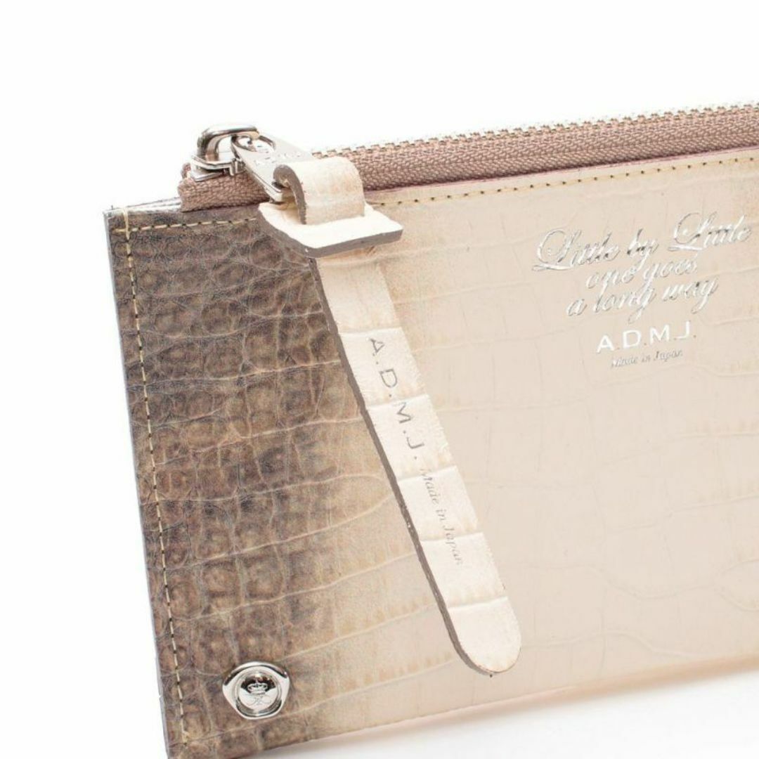 美品 / A.D.M.J.】オーガナイザーパース クロコダイル 型押しの通販 by