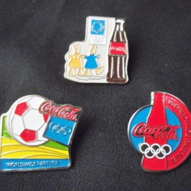 コカ・コーラ - 4点 コカコーラ オリンピック ピンバッジ/アテネ 2004
