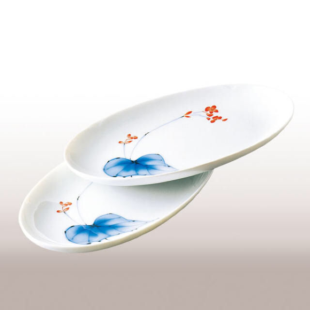 香蘭社 - 香蘭社 相思花 ペア楕円皿の通販 by rika's shop