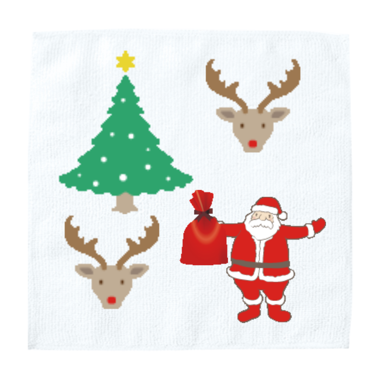 サンタさん、トナカイソフトタッチミニタオルの商品購入ページ