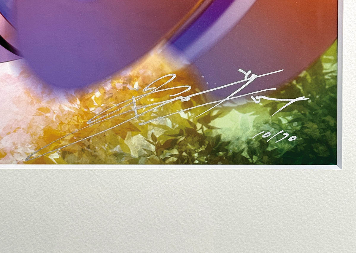 7352] 深崎暮人 直筆サイン入りカラー複製イラスト「Falling Green」