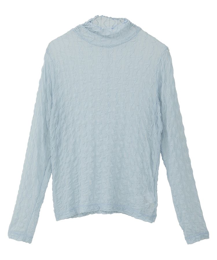 ハイネックシアーうねうねプルオーバー/earth music&ecology（アース