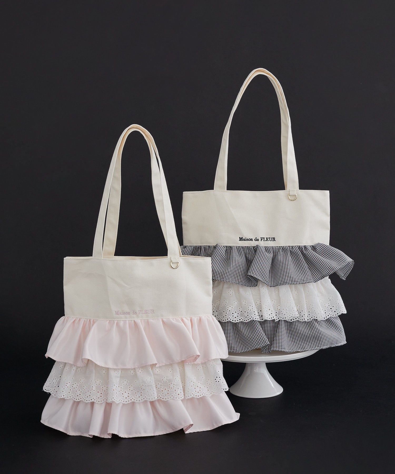 フロントフリルトートバッグ/Maison de FLEUR（メゾン ド フルール）の