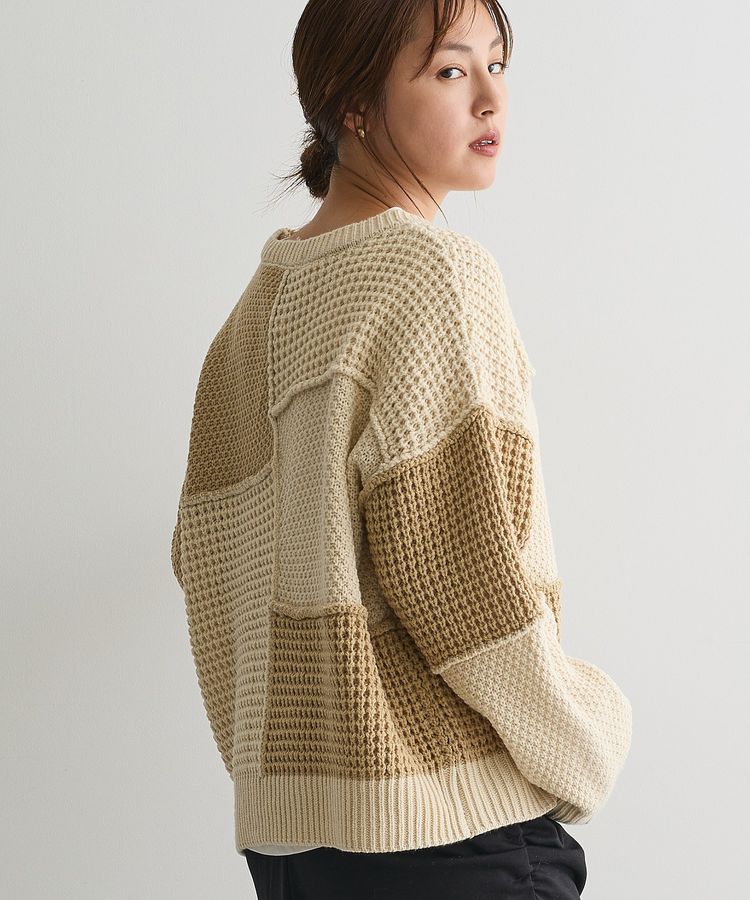 パッチワークニットプルオーバー/CRAFT STANDARD BOUTIQUE（クラフト