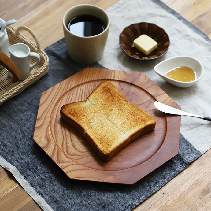 オクトゴナル カッティングボード（L）ケヤキ 八角形 - ハシュケ