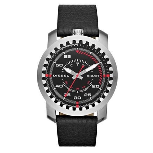 ディーゼル 時計 メンズ リグ DZ1750 ブラックダイアル×ブラックレザー