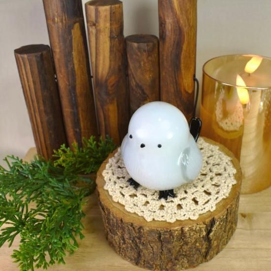 クリスマスガラス細工｜シマエナガ｜フォーカートグラスワークス