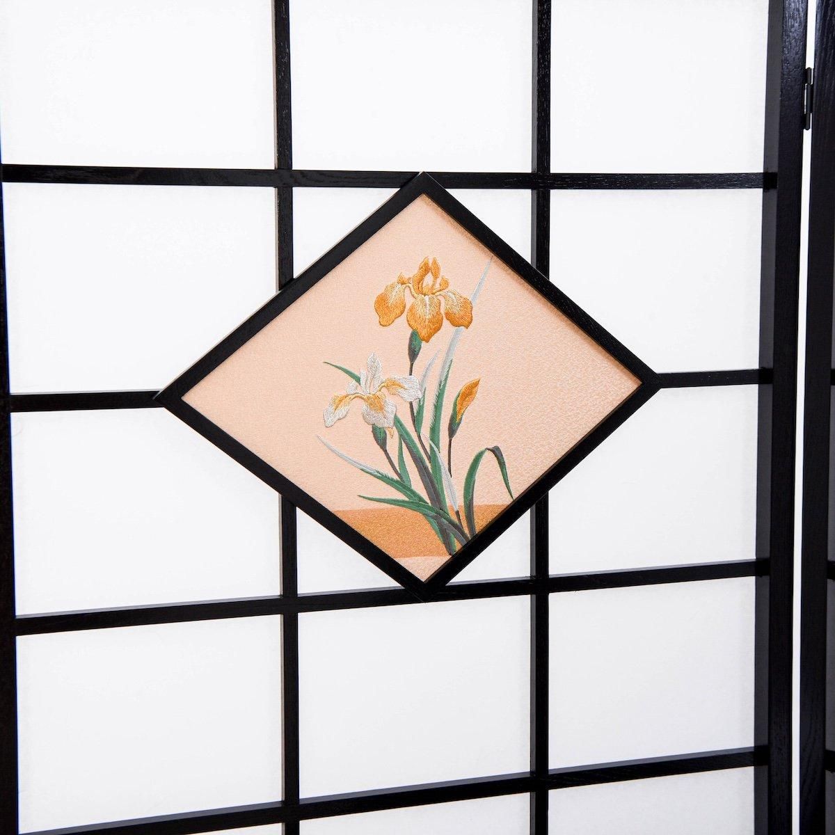 ひな人形 単品屏風 ふすま式しょうぶ23（台付）【店頭展示品