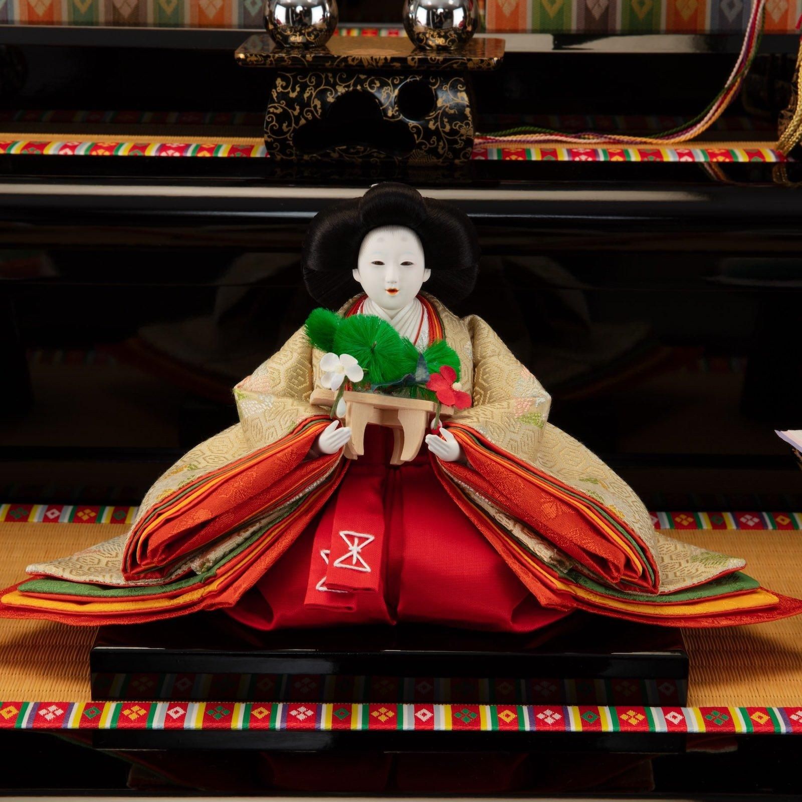 雛人形 京八 5人飾 桜華 小出松寿 荻野和風