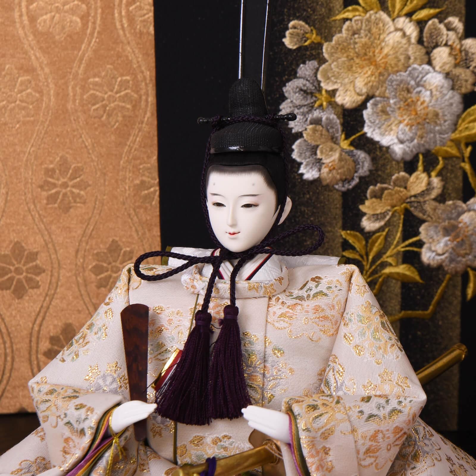 雛人形 大三五親王飾 二重屏風 小倉草園 熊倉基安