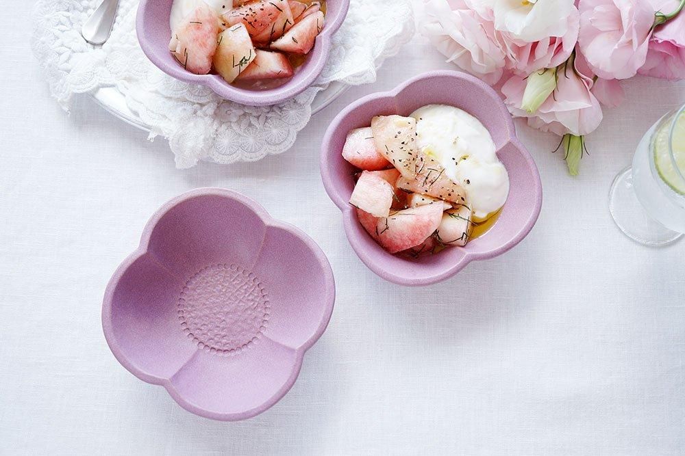 エ16 プラム 花鉢 - 益子焼の小さな窯元「よしざわ窯」- 生活陶器