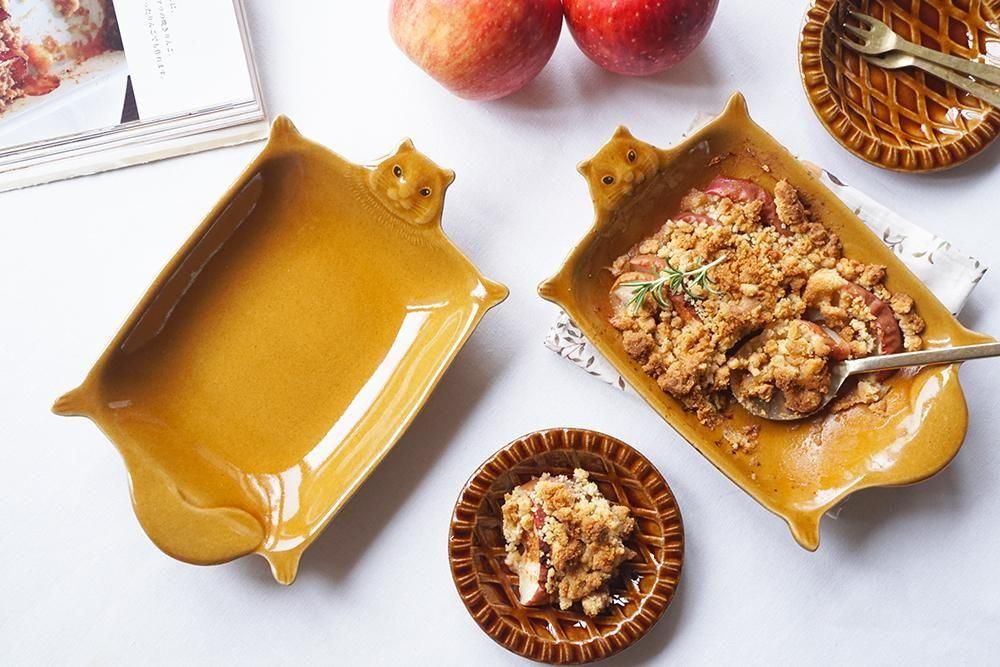 キ16 キャメル ムササビのオーブン鉢（貫入/釉ヒビあり） - 益子焼の