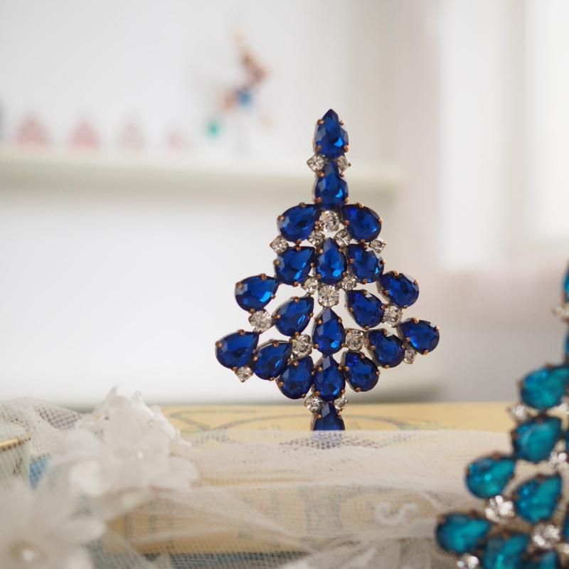 チェコガラスのクリスマスツリーblue*clear