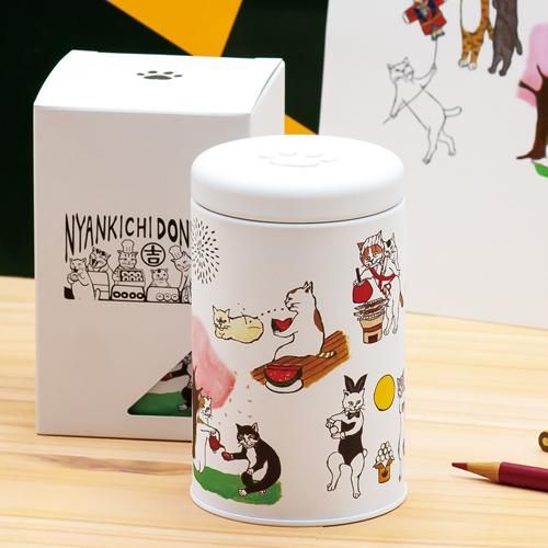 ニャン吉缶 - まるか勝山商店【静岡のお茶】