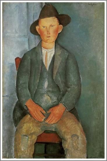 モディリアーニ【小さな農夫】 - 手描き 絵画（油絵複製画）販売の