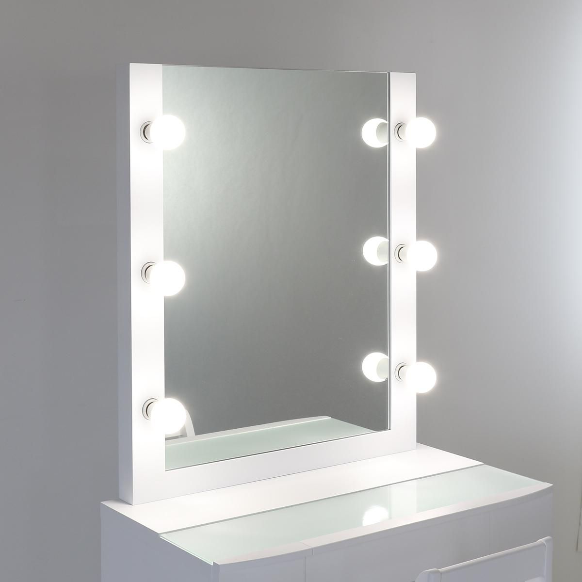 大きなミラークリスタルSofia女優ミラー（パールホワイト）一面鏡