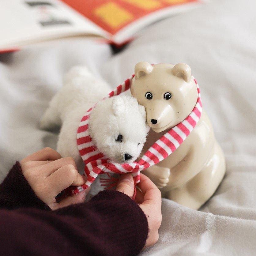 ピンクマフラー付き｜しろくま貯金箱 2024年- 北欧雑貨のLiLiCoCo