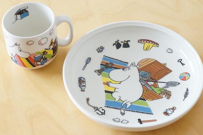 アラビア ムーミンチルドレンセット(ムーミン)マグ&プレート- 北欧雑貨
