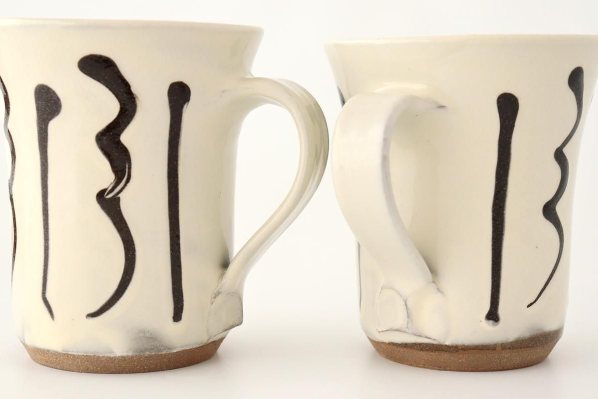 マグカップ イッチン｜白｜陶器｜丹窓窯｜丹波焼｜和食器通販｜うちる