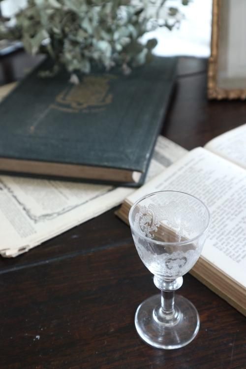 フランスアンティーク クリスタルのリキュールグラス アンティーク