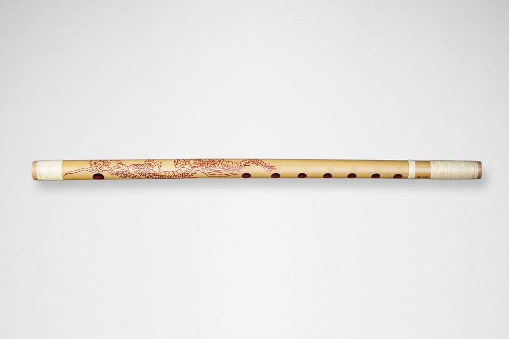 獅子田 竹峰 スジ彫 龍 彫込 両巻 - 獅子田流 篠笛「大塚竹管楽器」