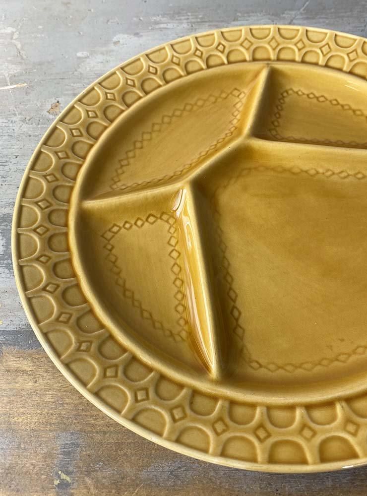 SARREGUEMINES ラクレット、チーズフォンデュ仕切りプレート 23.5cm 1