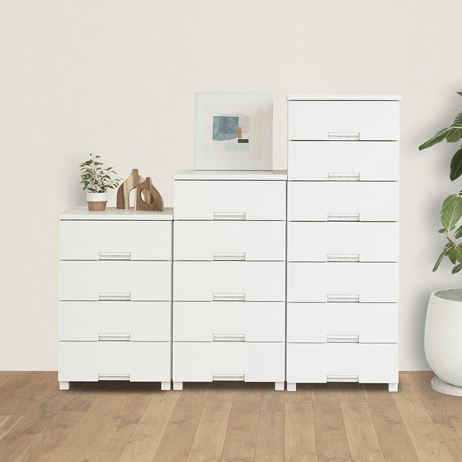 フィッツ(Fits) フィッツチェスト 5504 ホワイト 55×41×85 完成品 衣類