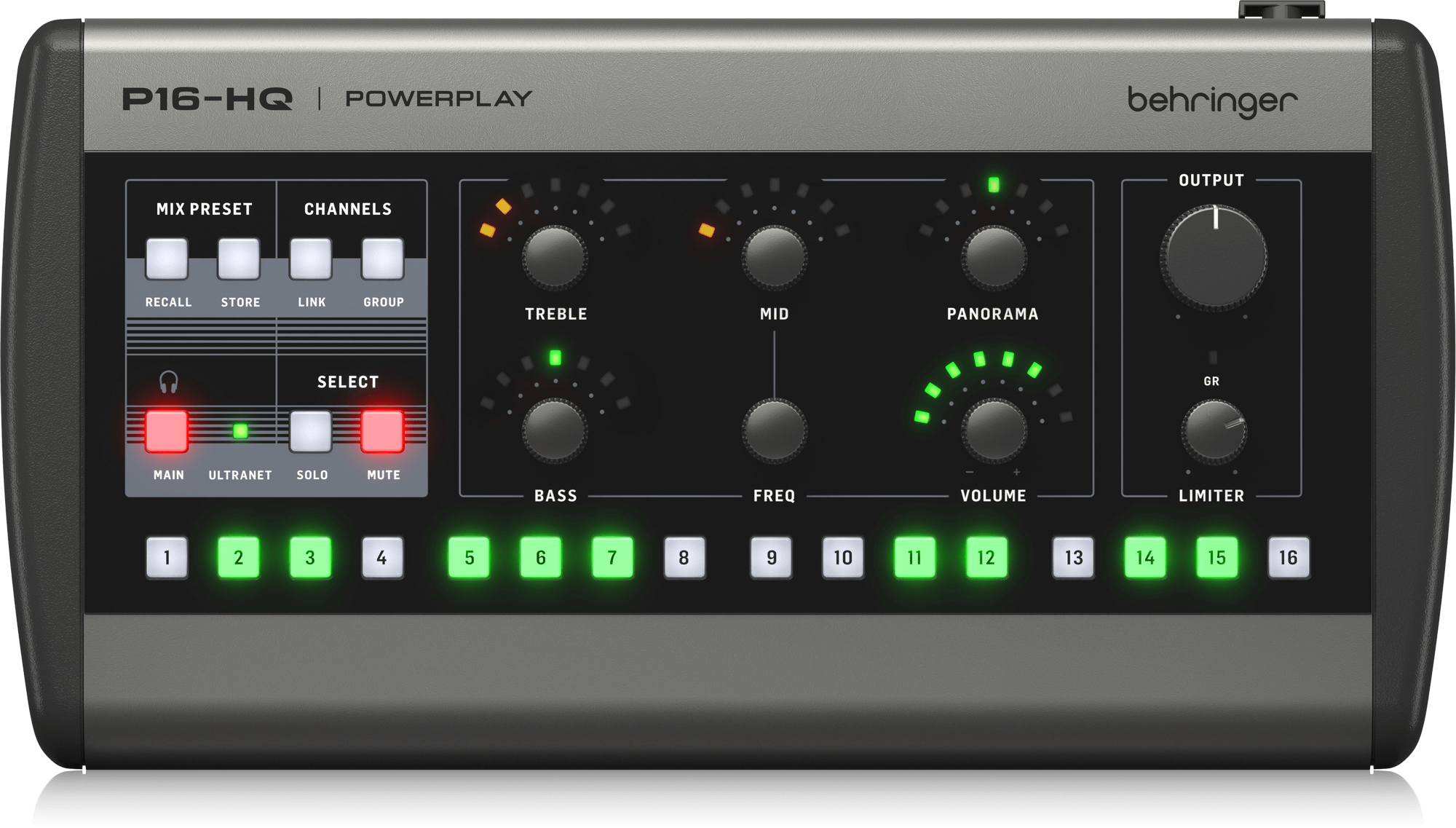 Behringer P16-HQ | 16chのモニターミックスを作成可能なパーソナル