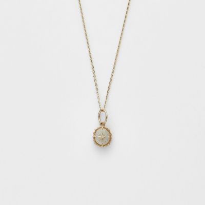 K10／K5 シェル／ラブラドライトネックレスチャームセット