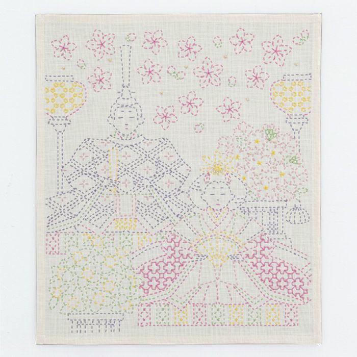 刺し子のテーブルセンター＜形あわせ＞ | リバティ 生地、編み物、刺繍