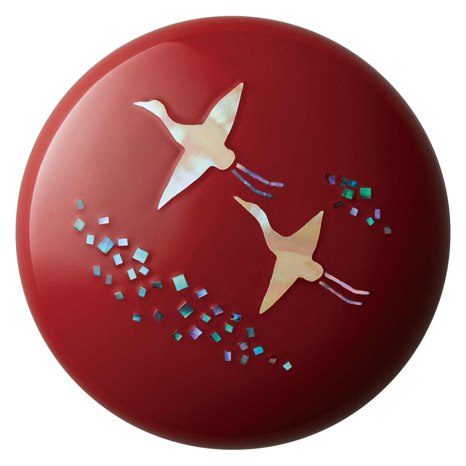 高岡漆器 螺鈿仕上 鯱旗印肉 50号 二羽鶴柄|MNUK-50B-1|商品カタログ