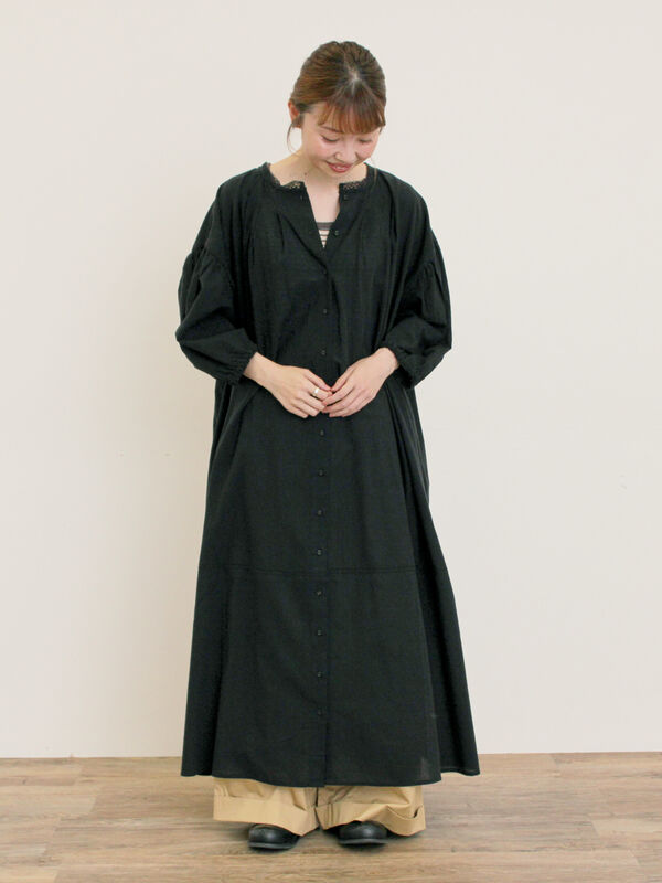 セール】 【S/Mサイズ】レース前後着ワンピース（ブラック/ベージュ