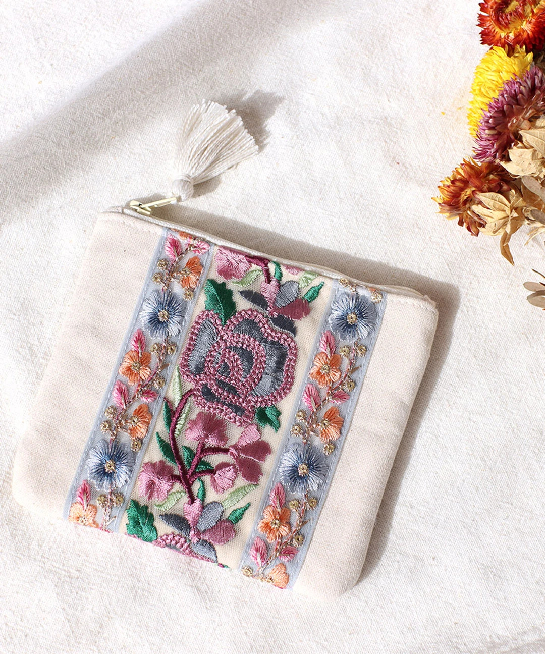 インド刺繍リボンポーチS【WEB限定】 / ポーチ | エスニック