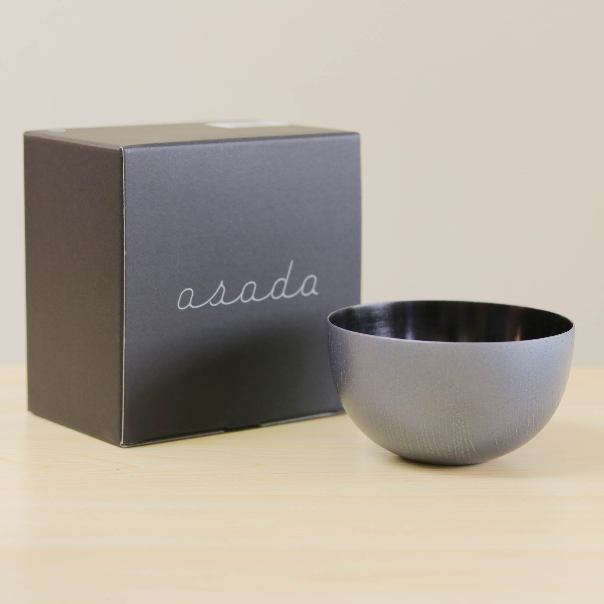 山中漆器 お椀 | うつろいボウル | クールブラック 黒摺 | 浅田漆器工芸