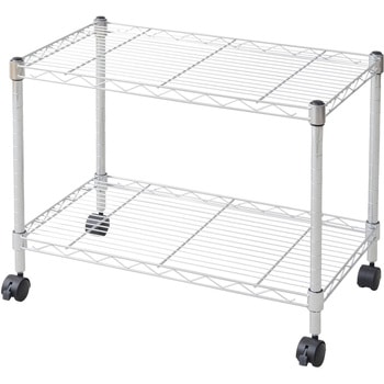 TMJ-40632CH メタルシェルフ キャスター付き YAMAZEN(山善) 棚段数2 耐