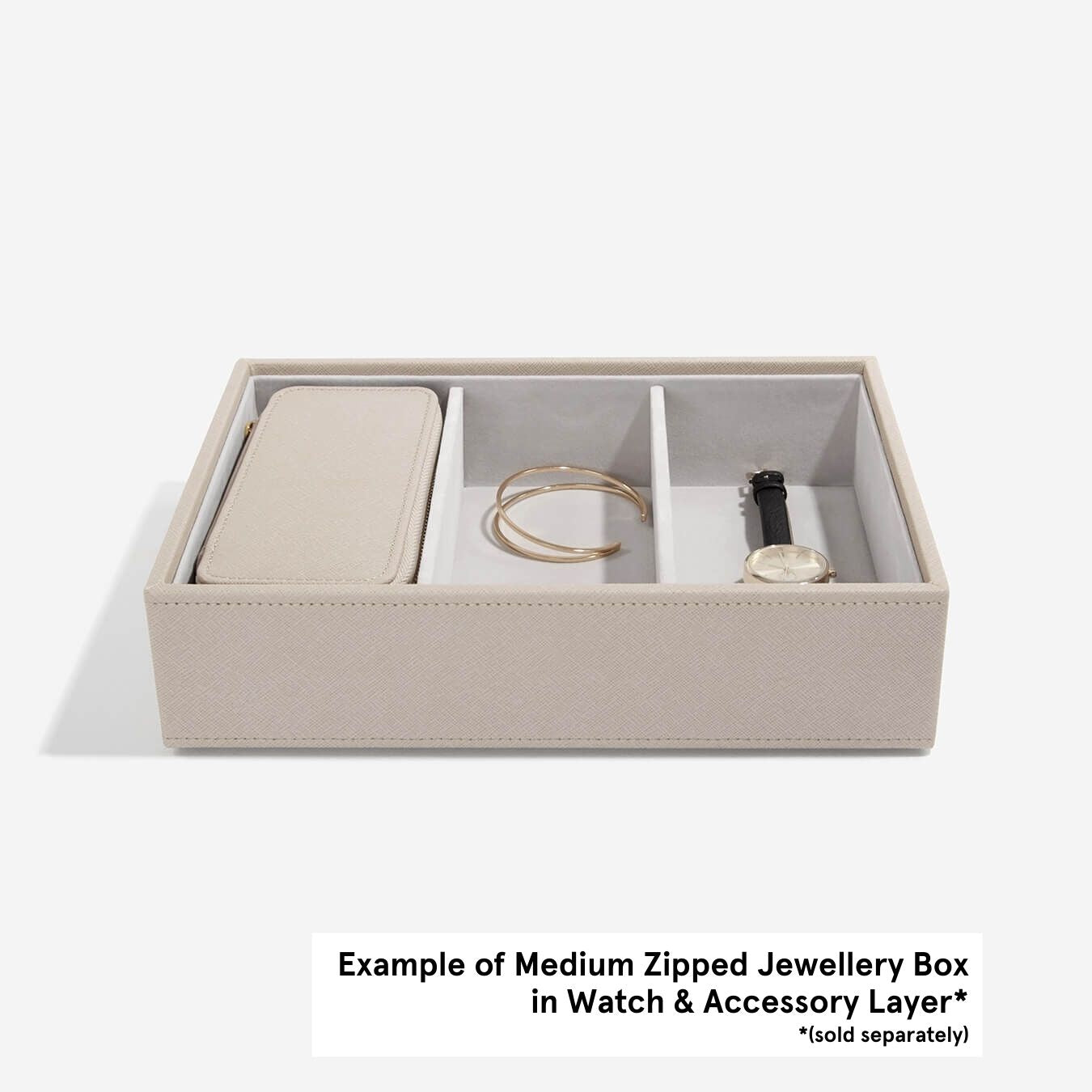 Stackers Taupe Medium Travel Jewellery Box – STACKERS LONDON