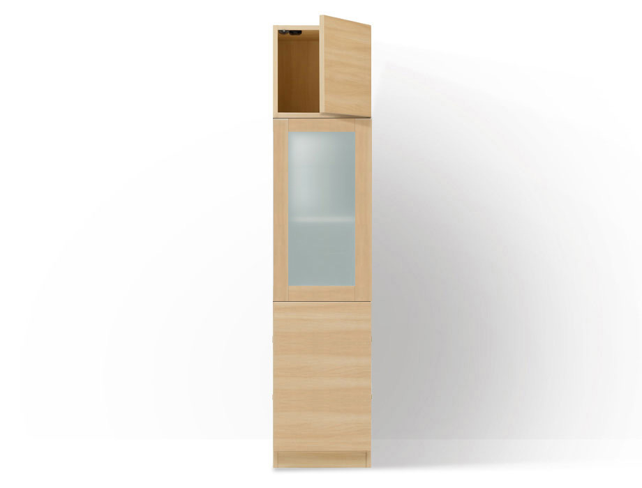 セミオーダー壁面収納GRANNER2(グラナー2）片開きポリカ扉ラック（幅41