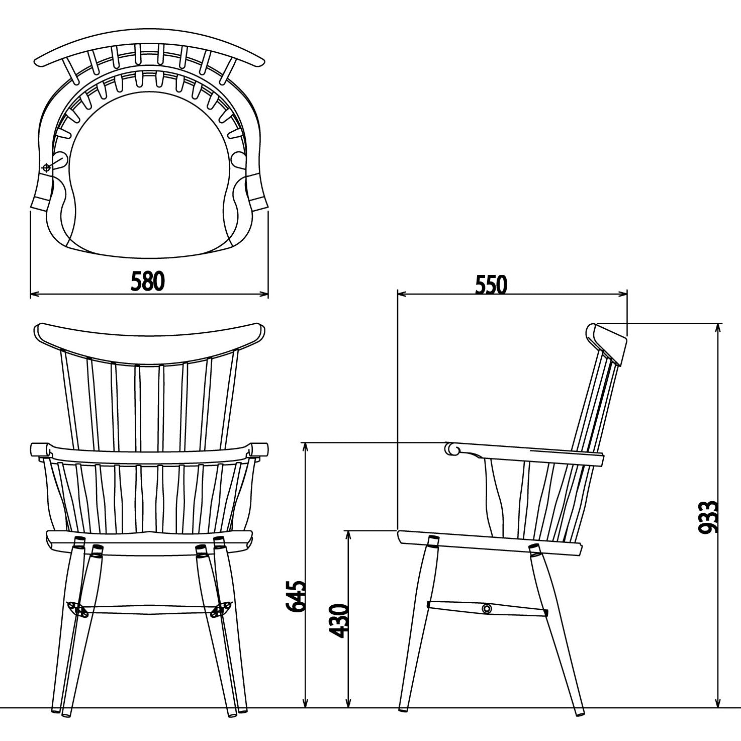 Takayama Wood Works COMB BACKアームチェア W553A/K – 柏木工株式会社