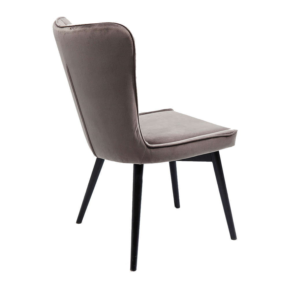 ブラックマーシャルベルベットグレー ダイニングチェア - ダイニング